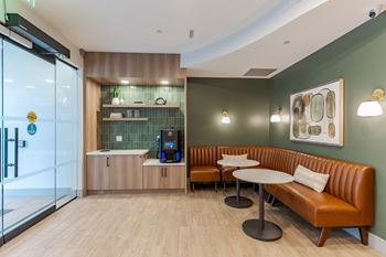 Coffee bar at 15 bank apartments in white plains, ny 10606